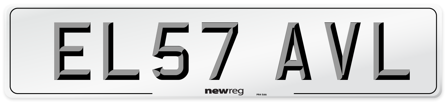 EL57 AVL Number Plate from New Reg